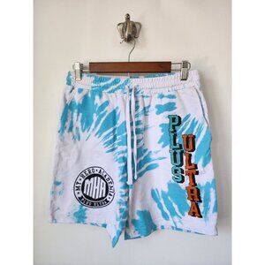 Funimation My Hero Academia plus ultra white green tie dye shorts unisex M